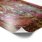 ヴィンテージアンティークブルークリスタルシャンデリア フォトプリント            (角)