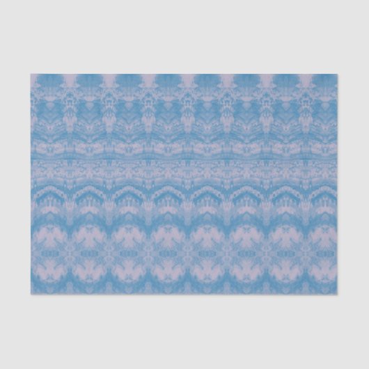 ヴィンテージアンティークブルーパステルパターンデクページ 薄葉紙 (正面)