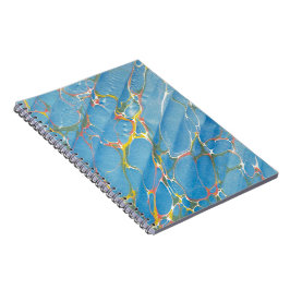 ヴィンテージアンティークブルーマーブル紙、リーダー、ライター ノートブック