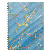 ヴィンテージアンティークブルーマーブル紙、リーダー、ライター ノートブック (正面)
