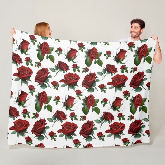 ヴィンテージアンティークベッドのバラ フリースブランケット (インサイチュ)