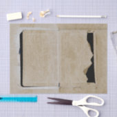 ヴィンテージアンティークベージュブラックテクスチャデコパージュ 薄葉紙 (クラフト)