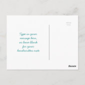 ヴィンテージアンティークホワイトいかりターコイズ背景 ポストカード (裏面)