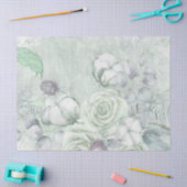 ヴィンテージアンティークミントコットンバラデクページ 薄葉紙 (クラフト)