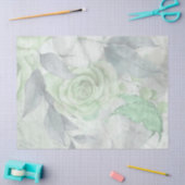 ヴィンテージアンティークミントバラバタフライデクページ 薄葉紙 (クラフト)