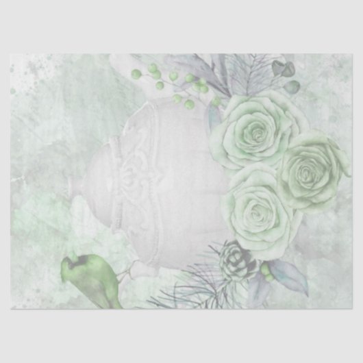 ヴィンテージアンティークミントバラバードデクページ 薄葉紙 (正面)