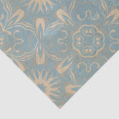 ヴィンテージアンティークライトブルーとクリー動揺してム 薄葉紙 (詳細)