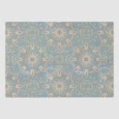 ヴィンテージアンティークライトブルーとクリー動揺してム 薄葉紙 (正面)