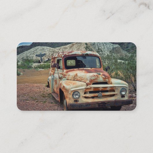 ヴィンテージアンティークラスティートラックの名刺 名刺 (裏面)