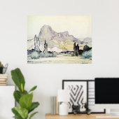 ヴィンテージアンティークランドスケープ水彩ルピュイフランス ポスター (ホームオフィス)