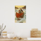 ヴィンテージアンティークリバーラピッズカナダオリバーケンプ ポスター (キッチン)