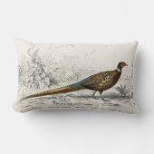 ヴィンテージアンティークリングや輪キジ ランバークッション (正面)