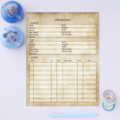 ヴィンテージアンティークルック系図学ファミリグループシート チラシ (シングル)