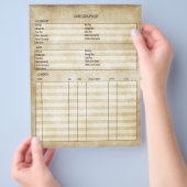 ヴィンテージアンティークルック系図学ファミリグループシート チラシ (手)