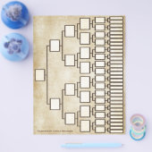 ヴィンテージアンティークルック系図学系列シート チラシ (シングル)