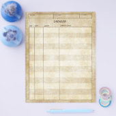 ヴィンテージアンティークルック系図学Chronicsシート チラシ (シングル)