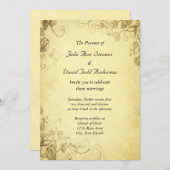 ヴィンテージアンティークルック結婚式招待状 招待状 (正面/裏面)