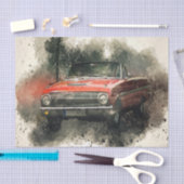 ヴィンテージアンティークレッドカーデクページ 薄葉紙 (クラフト)