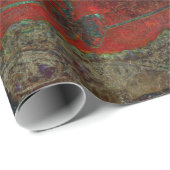 ヴィンテージアンティークレッドブラックオールドスクリプトシートミュージック ラッピングペーパー (ロールコーナー)