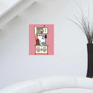 ヴィンテージアンティークレトロキッチンストーブコーヒーポット ポスター