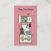 ヴィンテージアンティークレトロキッチンストーブコーヒーポット 名刺 (裏面)