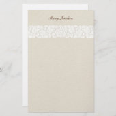 ヴィンテージアンティークレース&キャンバスパーソナル文房具 便箋 (正面/裏面)