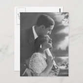 ヴィンテージアンティークロマンチックカップルのカードとギフト ポストカード (正面/裏面)