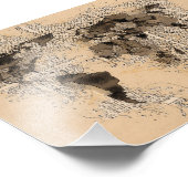 ヴィンテージアンティーク世界地図トラベルアート フォトプリント (角)