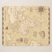 ヴィンテージアンティーク世界地図 シェルパブランケット (正面(横))