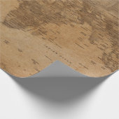 ヴィンテージアンティーク世界地図 ラッピングペーパー (角)