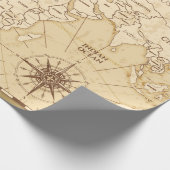 ヴィンテージアンティーク世界地図 ラッピングペーパー (角)