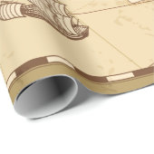 ヴィンテージアンティーク世界地図 ラッピングペーパー (ロールコーナー)