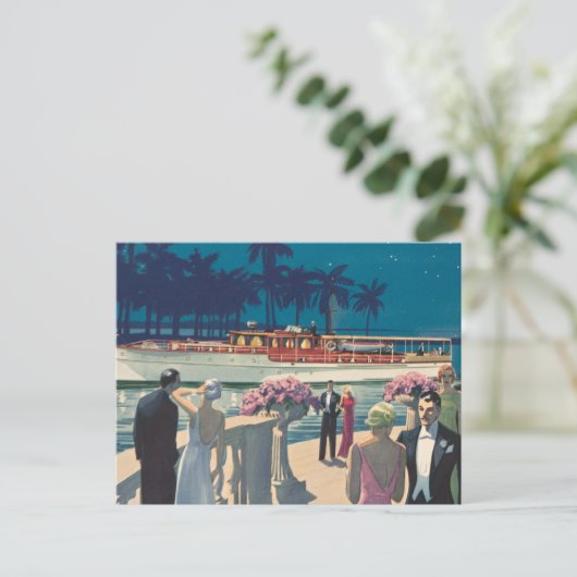 ヴィンテージアンティーク優れたエンジンヨットボートドナルド ポストカード (スタンド正面)