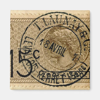 ヴィンテージアンティーク切手プリント磁石 マグネット