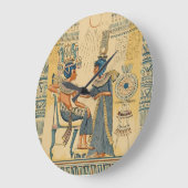 ヴィンテージアンティーク古代エジプトの王族 ラージ壁時計 (傾斜)