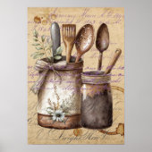 ヴィンテージアンティーク台所用品の切り離し ポスター (正面)