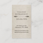 ヴィンテージアンティーク名刺テンプレートセピア 名刺 (裏面)