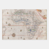 ヴィンテージアンティーク地図ワールドアフリカシチリア ラッピングペーパーシート (正面2)