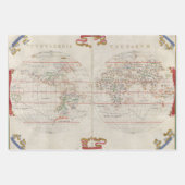 ヴィンテージアンティーク地図ワールドアフリカシチリア ラッピングペーパーシート (正面)