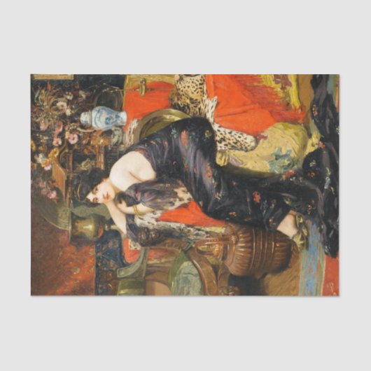 ヴィンテージアンティーク女性のポートレートの分離 薄葉紙 (正面)