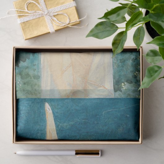 ヴィンテージアンティーク妖精の妖精妖精デコページ 薄葉紙 (ギフト)