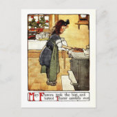 ヴィンテージアンティーク小さな女の子 ポストカード (正面)