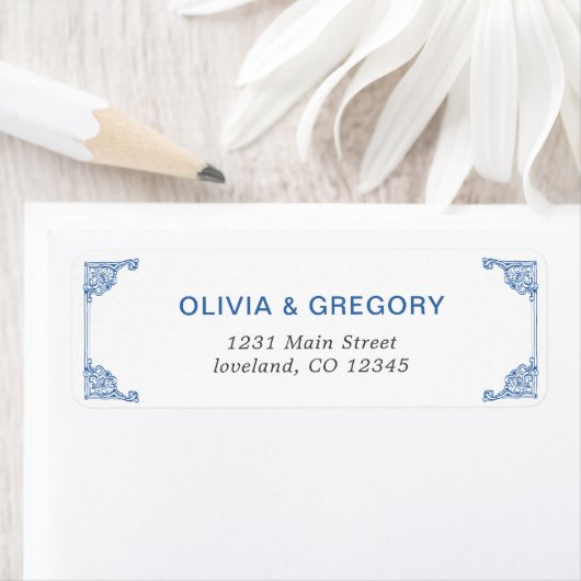 ヴィンテージアンティーク差出人住所ラベル ラベル (インサイチュ)