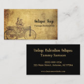 ヴィンテージアンティーク復旧店自転車 名刺 (正面/裏面)