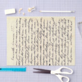 ヴィンテージアンティーク手書き文字 薄葉紙 (クラフト)