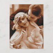 ヴィンテージアンティーク新郎新婦ロマンチックギフト ポストカード (正面)