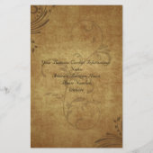 ヴィンテージアンティーク旋回フライヤー又はプログラム チラシ (裏面)