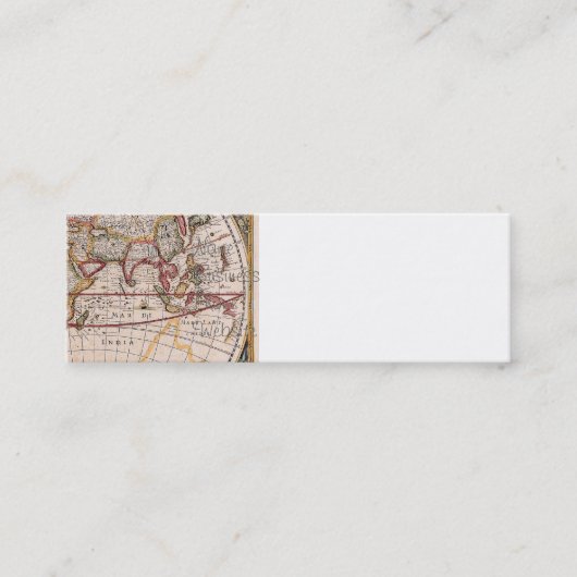 ヴィンテージアンティーク旧世界地図デザインフェードプリント スキニー名刺 (正面)