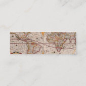 ヴィンテージアンティーク旧世界地図デザインフェードプリント スキニー名刺 (裏面)