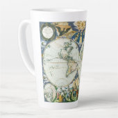 ヴィンテージアンティーク旧世界地図バイピエーター・ゴス， 1666 カフェラテマグ (左アングル)